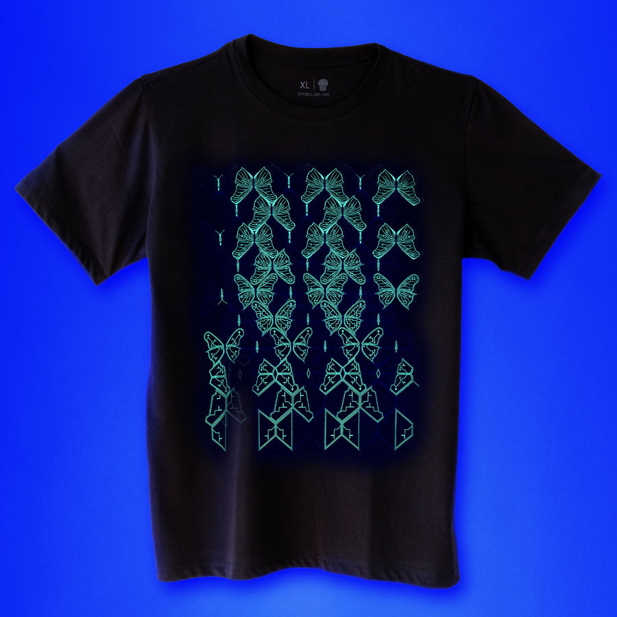 Butterfly Morph T-Shirt Black — Image 2 by Symbolika