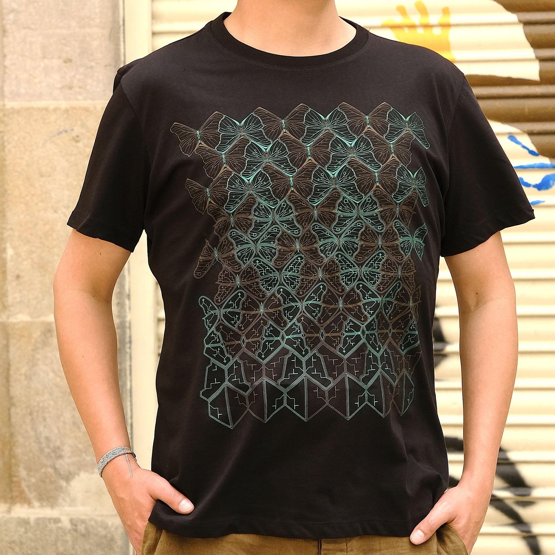Butterfly Morph T-Shirt Black — Image 3 by Symbolika
