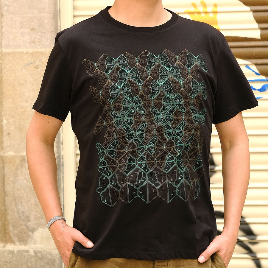 Butterfly Morph T-Shirt Black — Image 3 by Symbolika