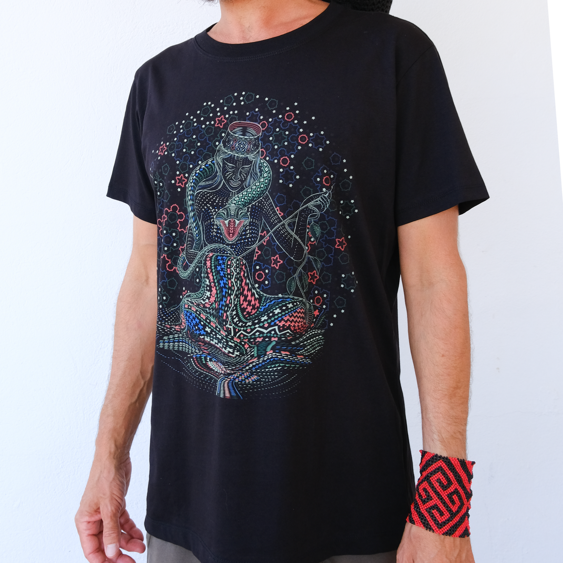 Song Weaving T-Shirt Black — Image 3 by Symbolika