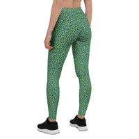 Itzam Green Yellow Geometric Leggings – Organic Tessellation