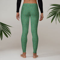 Itzam Green Yellow Geometric Leggings – Organic Tessellation
