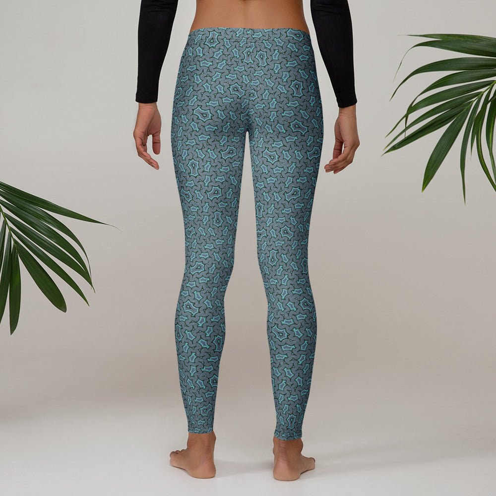 Harpy Greys Geometric Leggings - Monochromatic Tessellation - symbolika