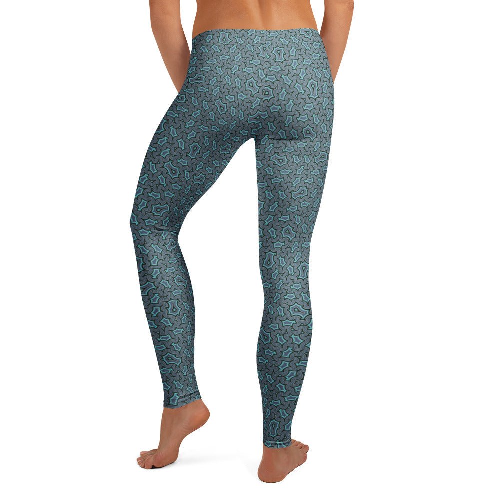 Harpy Greys Geometric Leggings - Monochromatic Tessellation - symbolika