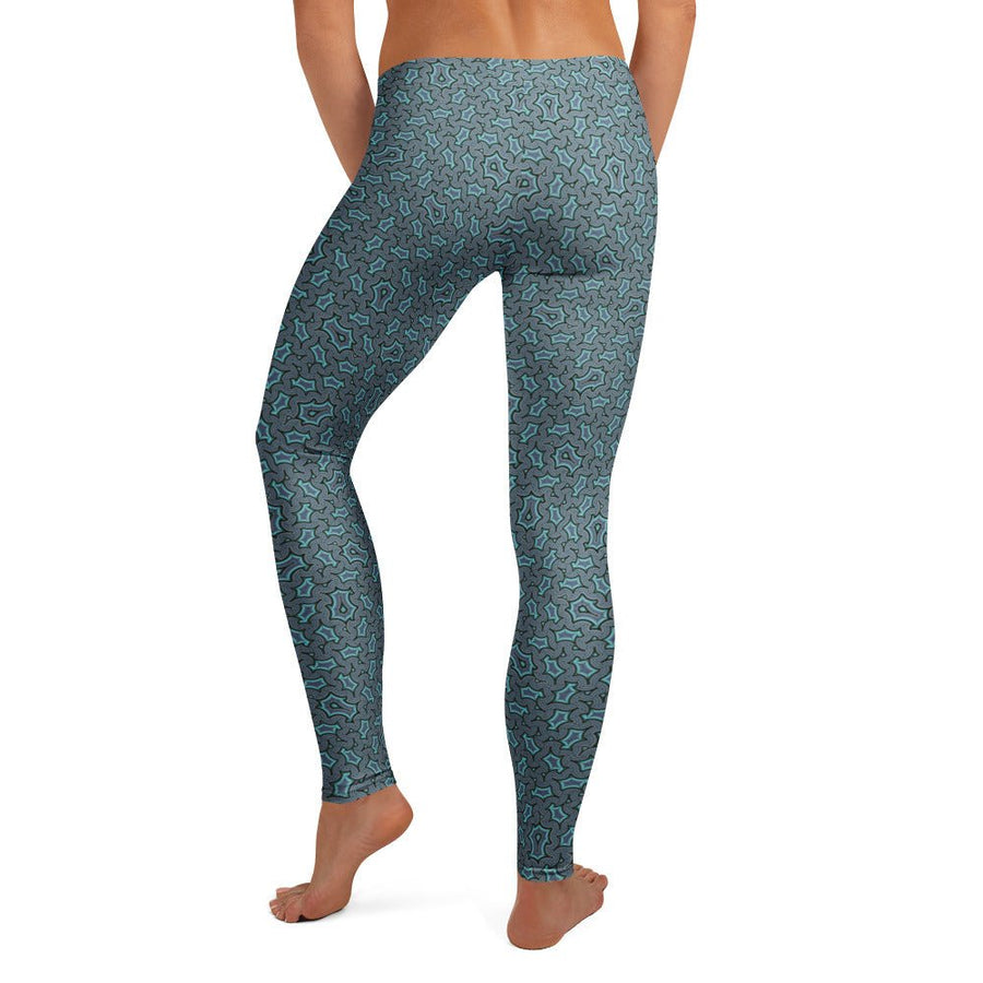 Harpy Greys Geometric Leggings - Monochromatic Tessellation - symbolika