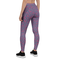 Leggings Geometric Pattern – Scales Purple Pink