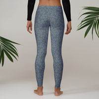 Leggings Geometric Pattern – Bouquet Blue Brown