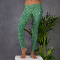Itzam Green Yellow Geometric Leggings – Organic Tessellation