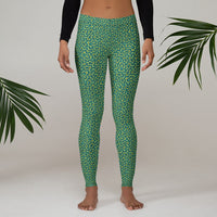 Itzam Green Yellow Geometric Leggings – Organic Tessellation