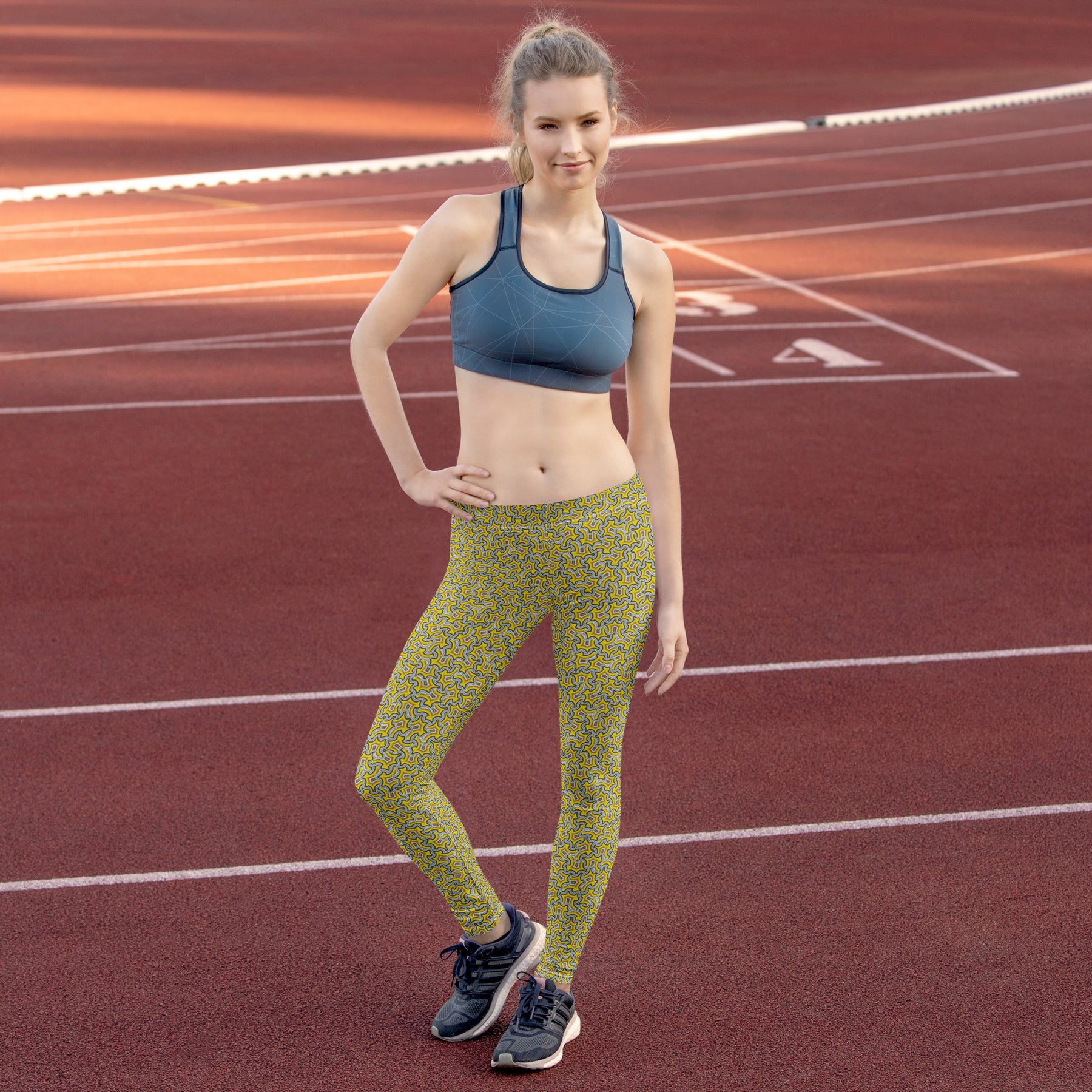 Leggings Geometric Pattern – Itzam Yellow - symbolika