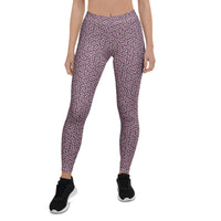 Leggings Geometric Pattern – Itzam Purple Bordo