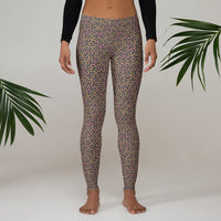 Leggings Geometric Pattern – Scales Orange Purple