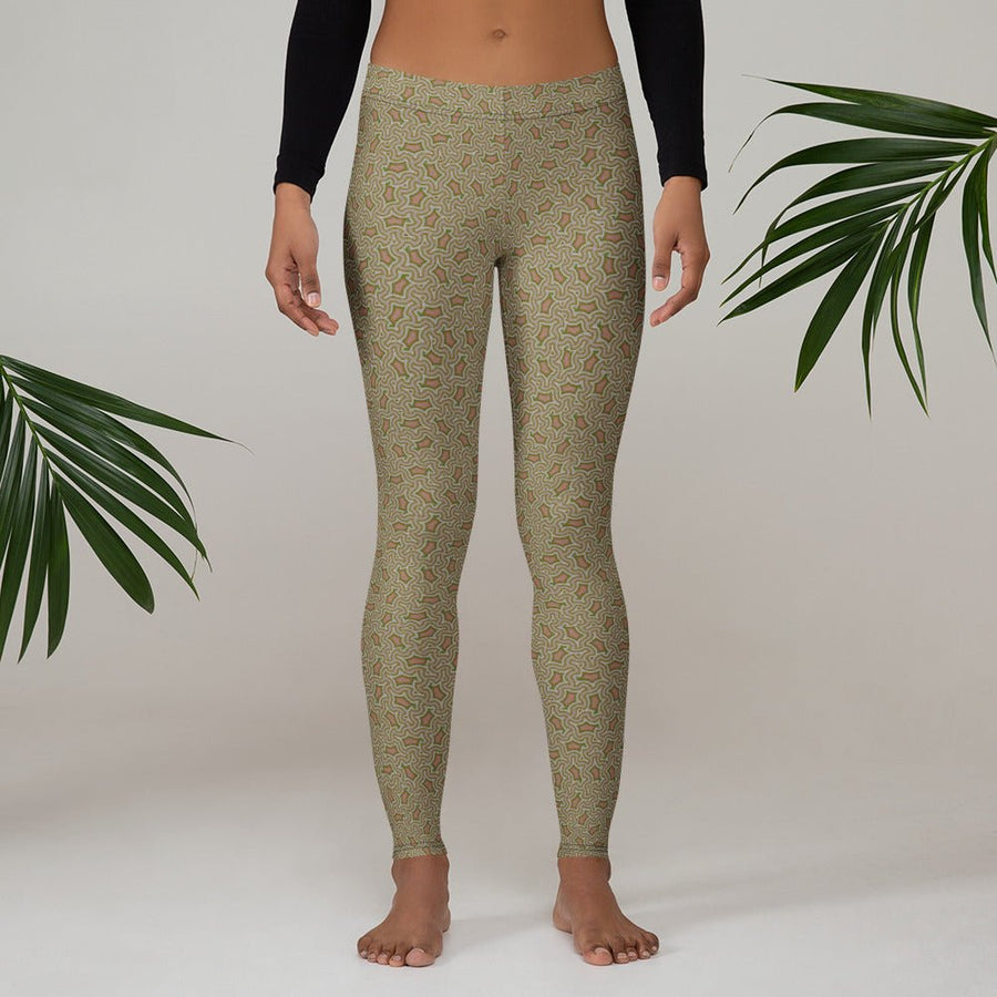 Leggings Geometric Pattern – Xolo Sand and Earth - symbolika