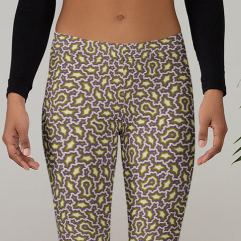 Leggings Geometric Pattern – Angelic Mexicana Purple Gold