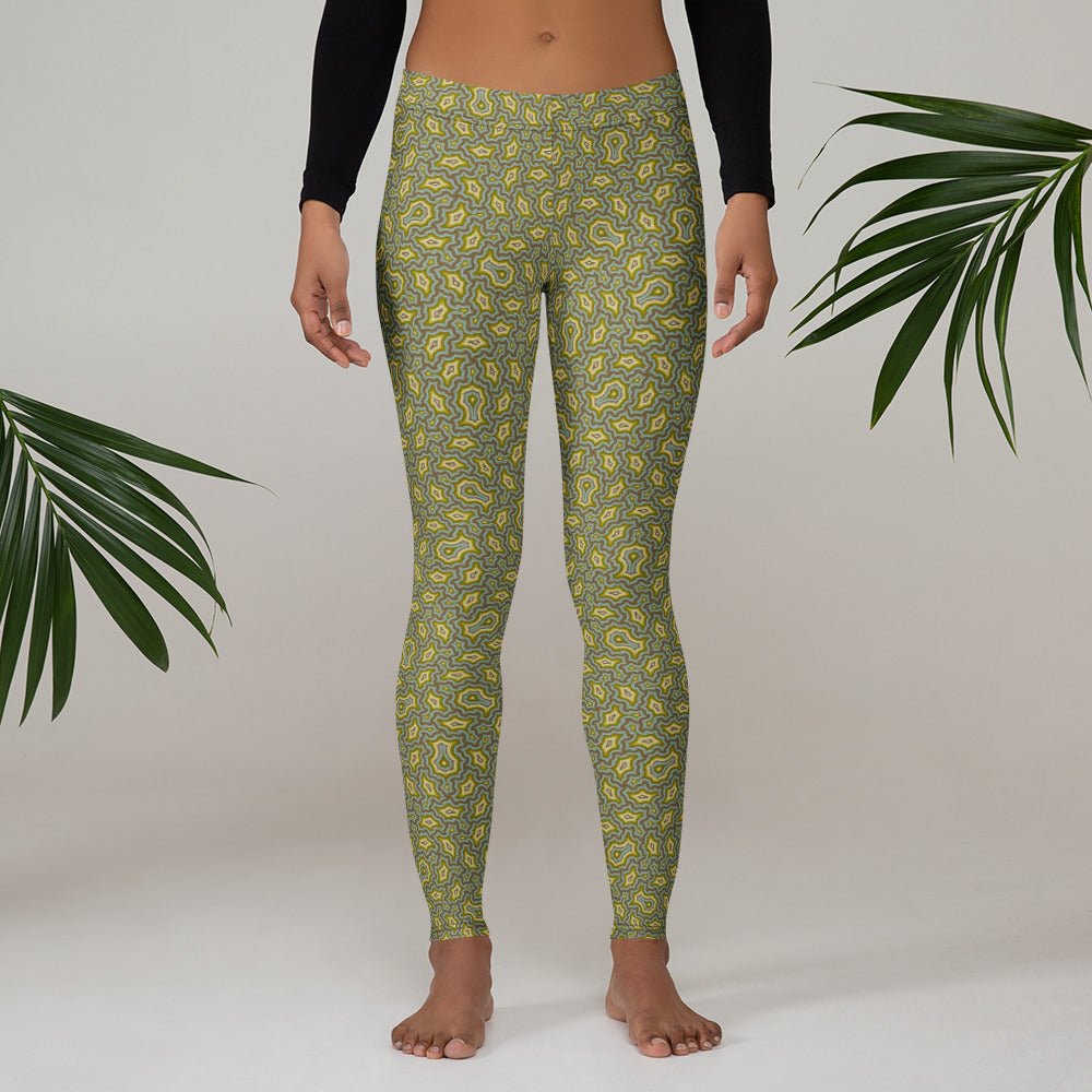 Leggings Geometric Pattern – Angelic Mexicana Purple Earth - symbolika