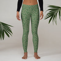 Leggings Geometric Pattern – Bouquet Green Olive