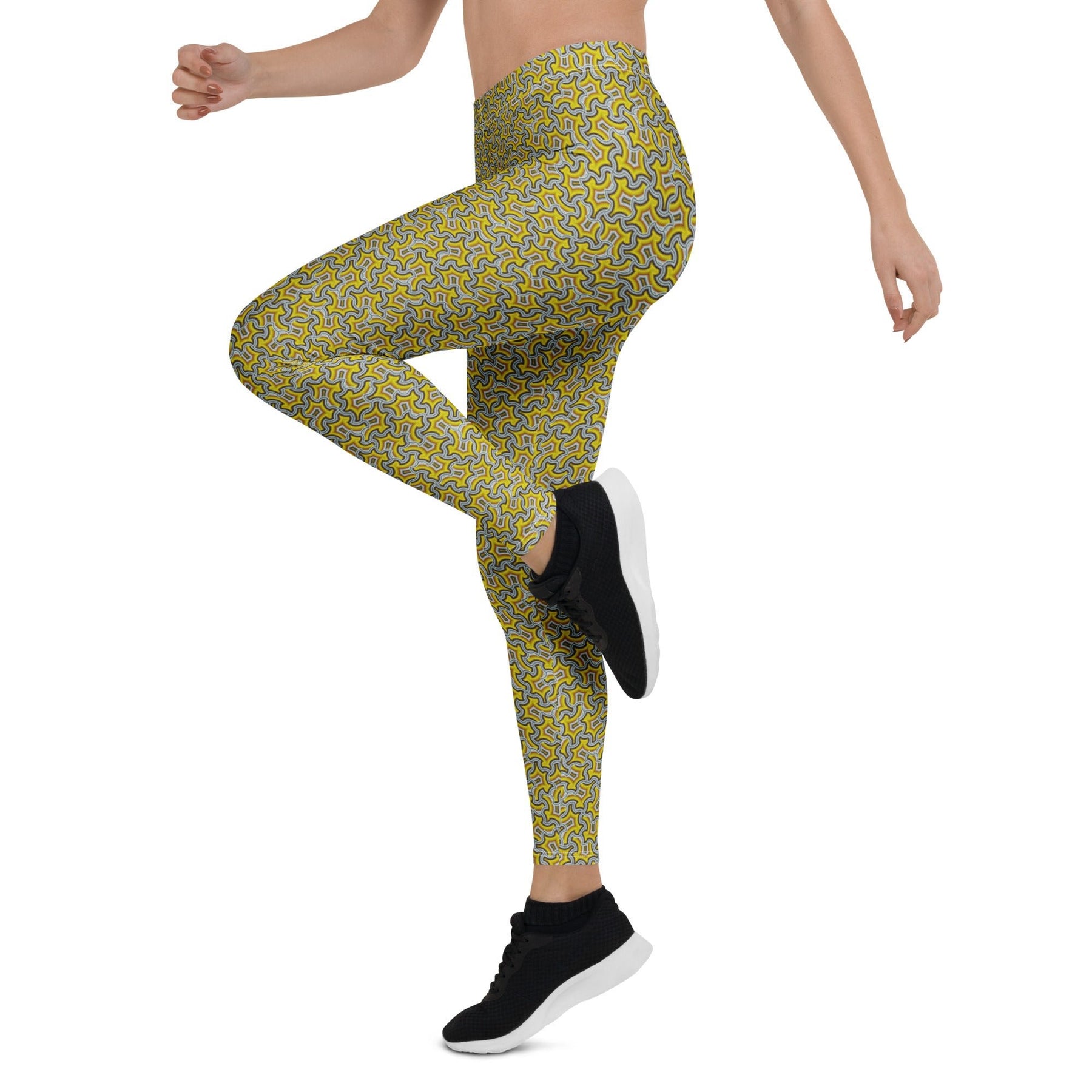 Leggings Geometric Pattern – Itzam Yellow - symbolika