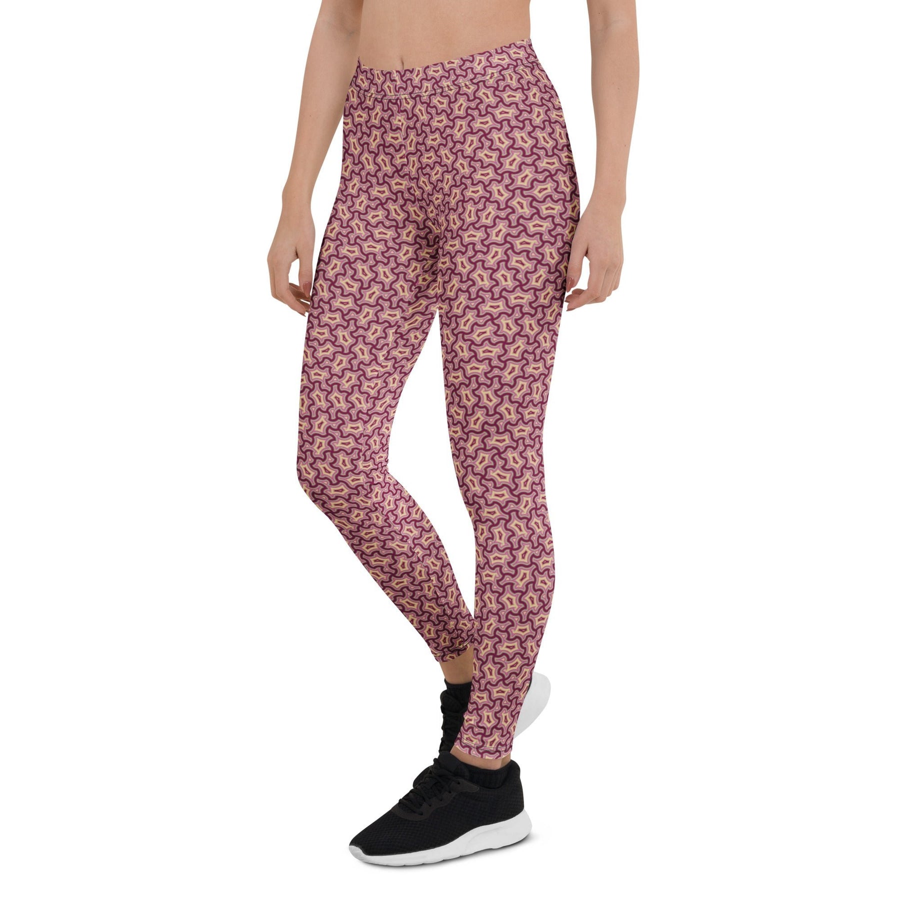 Leggings Geometric Pattern – Xolo Antique Pink - symbolika
