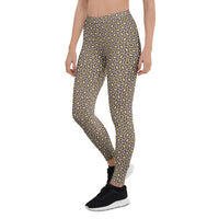 Leggings con estampado geométrico – Angelic Mexicana Morado Dorado