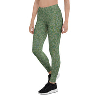 Leggings Geometric Pattern – Bouquet Green Olive
