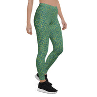 Itzam Green Yellow Geometric Leggings – Organic Tessellation