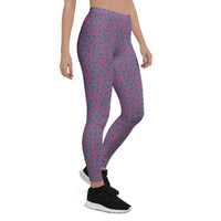 Leggings Geometric Pattern – Scales Purple Pink
