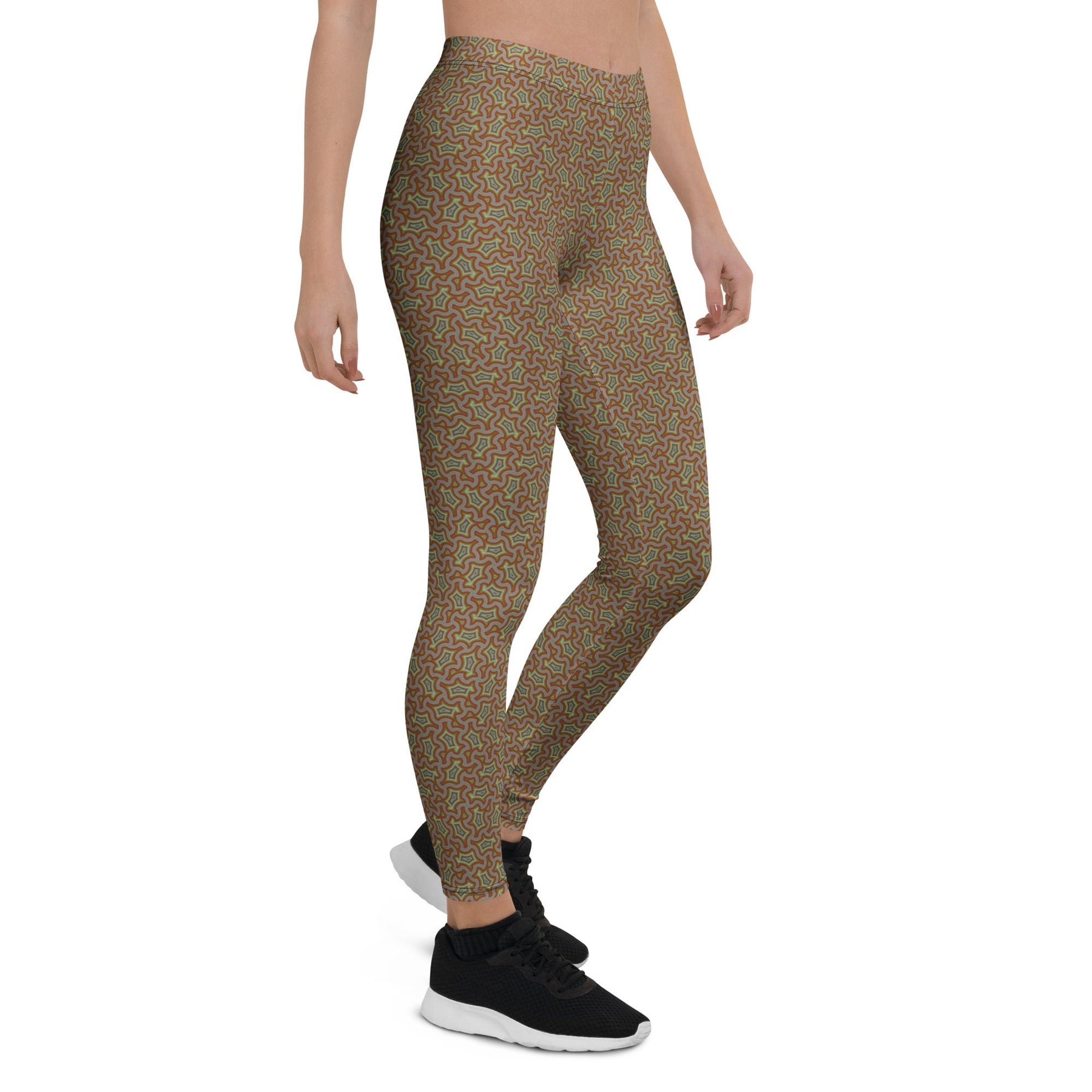 Leggings Geometric Pattern – Xolo Salmon - symbolika