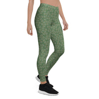 Leggings Geometric Pattern – Bouquet Green Olive