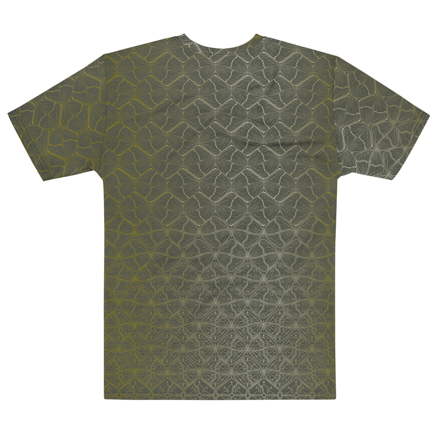 Tessellation Butterfly T-Shirt - Green Mathematical Pattern Design - symbolika