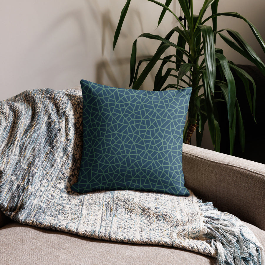 Pillow Geometric Pattern – Paved Ocean - symbolika