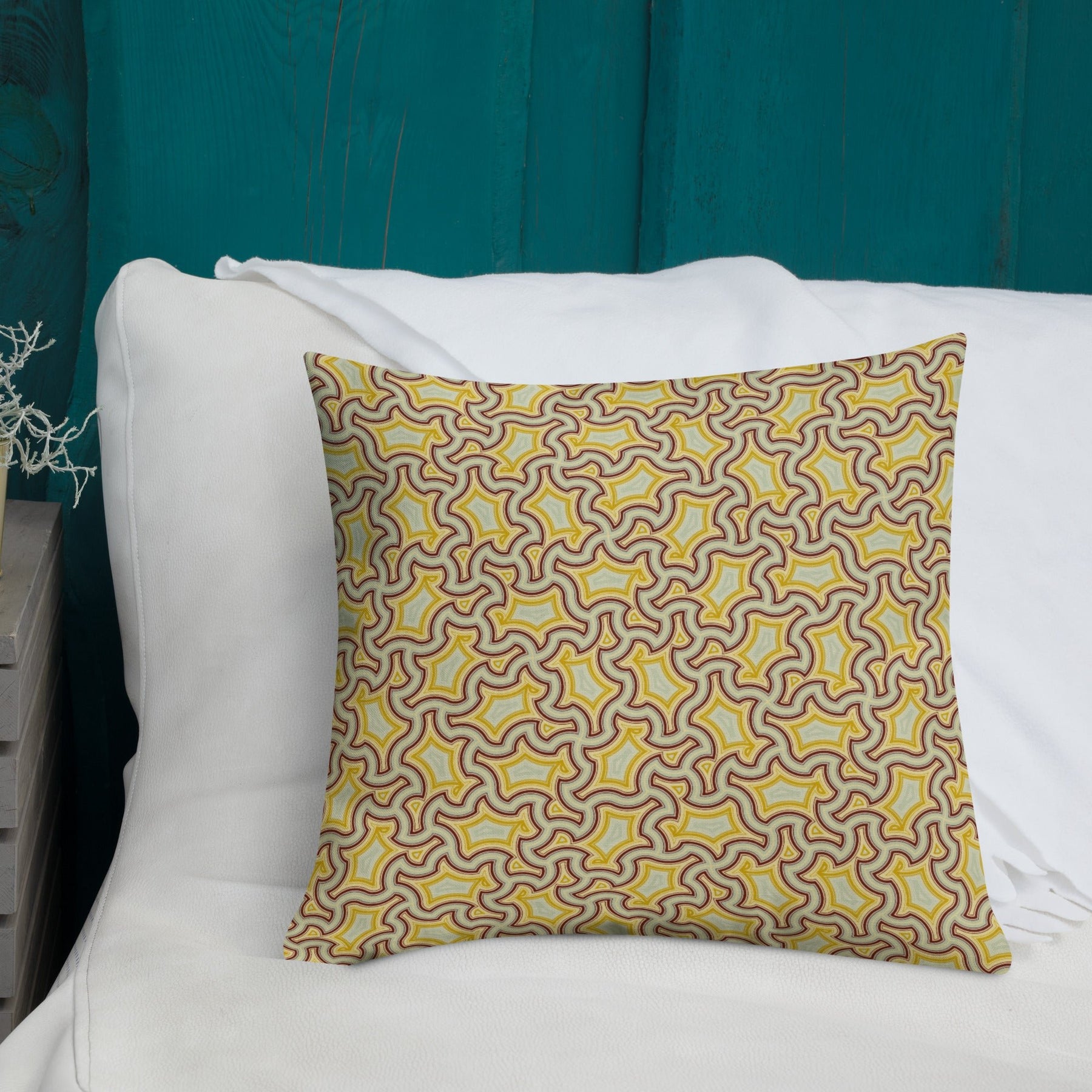 Pillow Geometric Pattern – Lemon Lime - symbolika