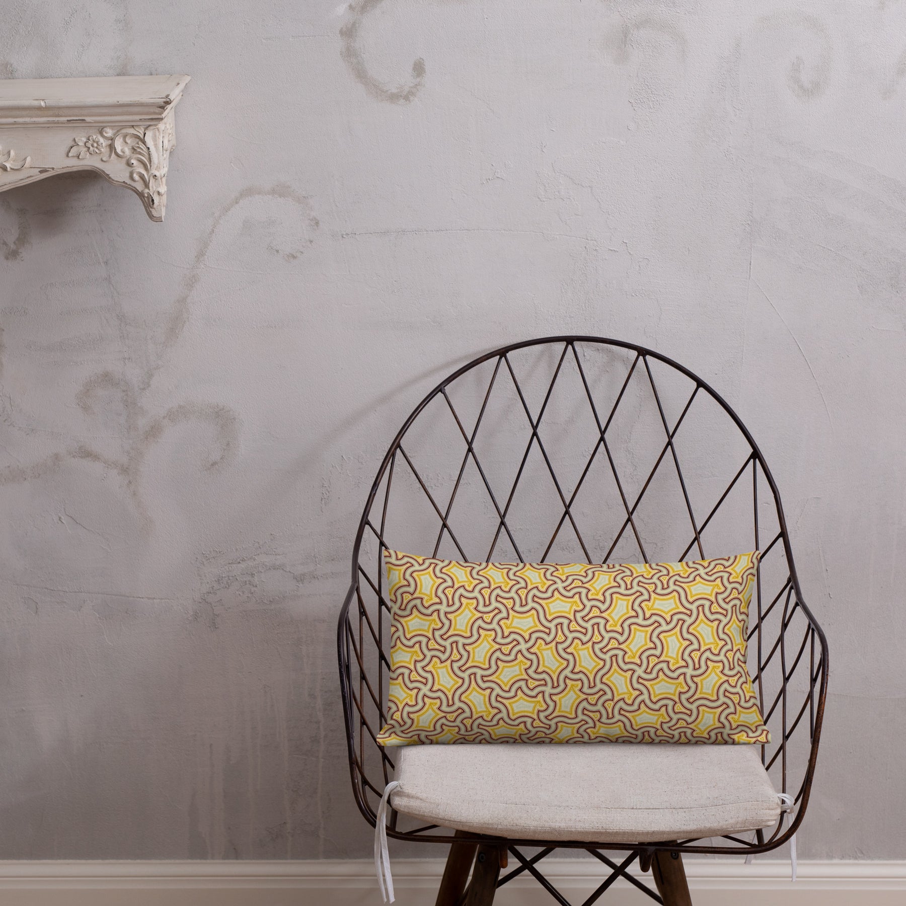 Pillow Geometric Pattern – Lemon Lime - symbolika