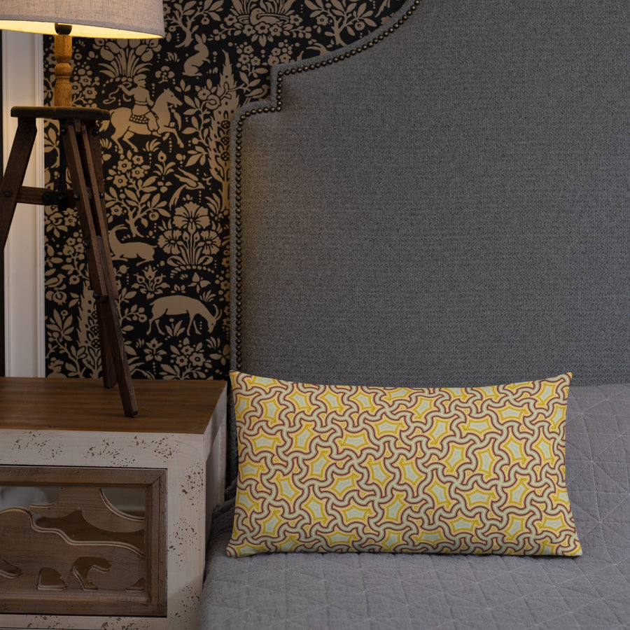 Pillow Geometric Pattern – Lemon Lime - symbolika