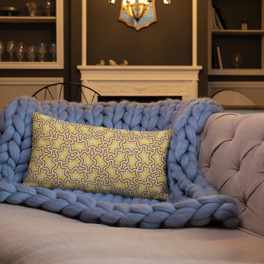 Pillow Geometric Pattern – Lemon Lime - symbolika