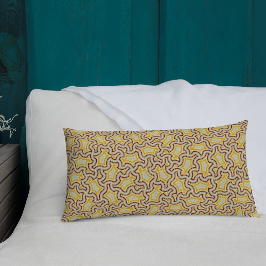 Pillow Geometric Pattern – Lemon Lime - symbolika