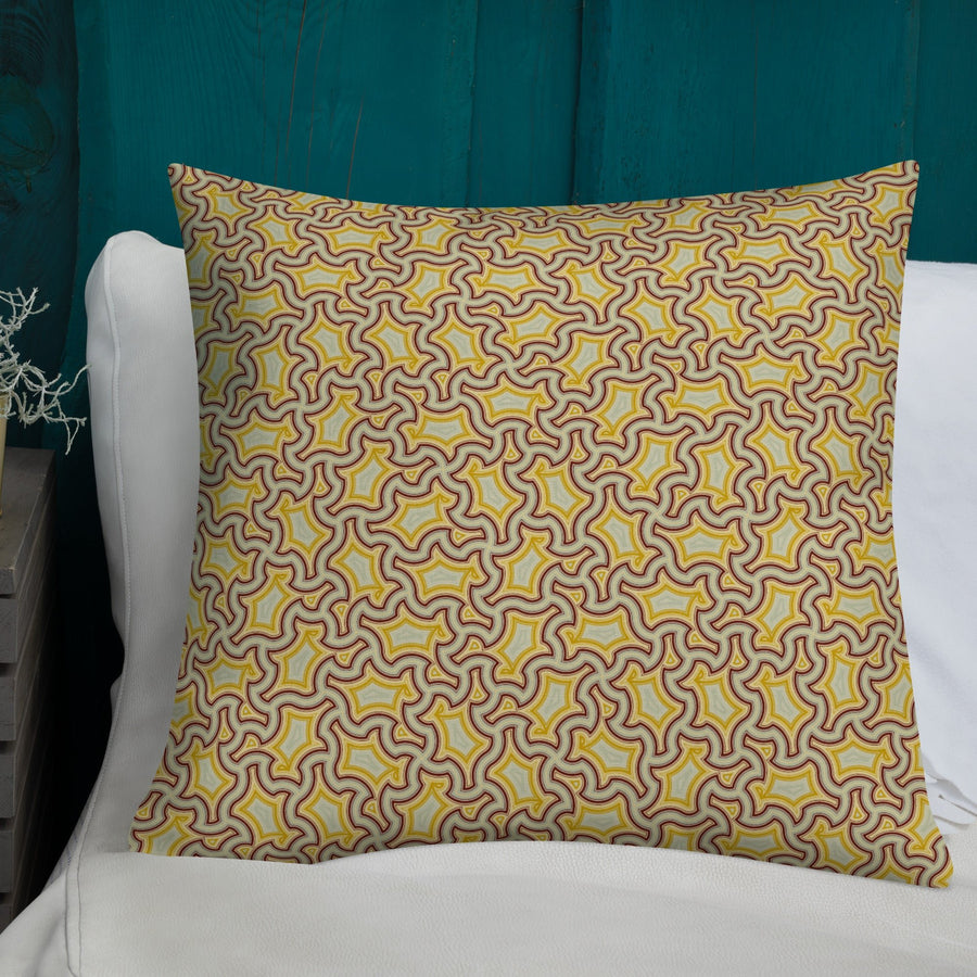 Pillow Geometric Pattern – Lemon Lime - symbolika