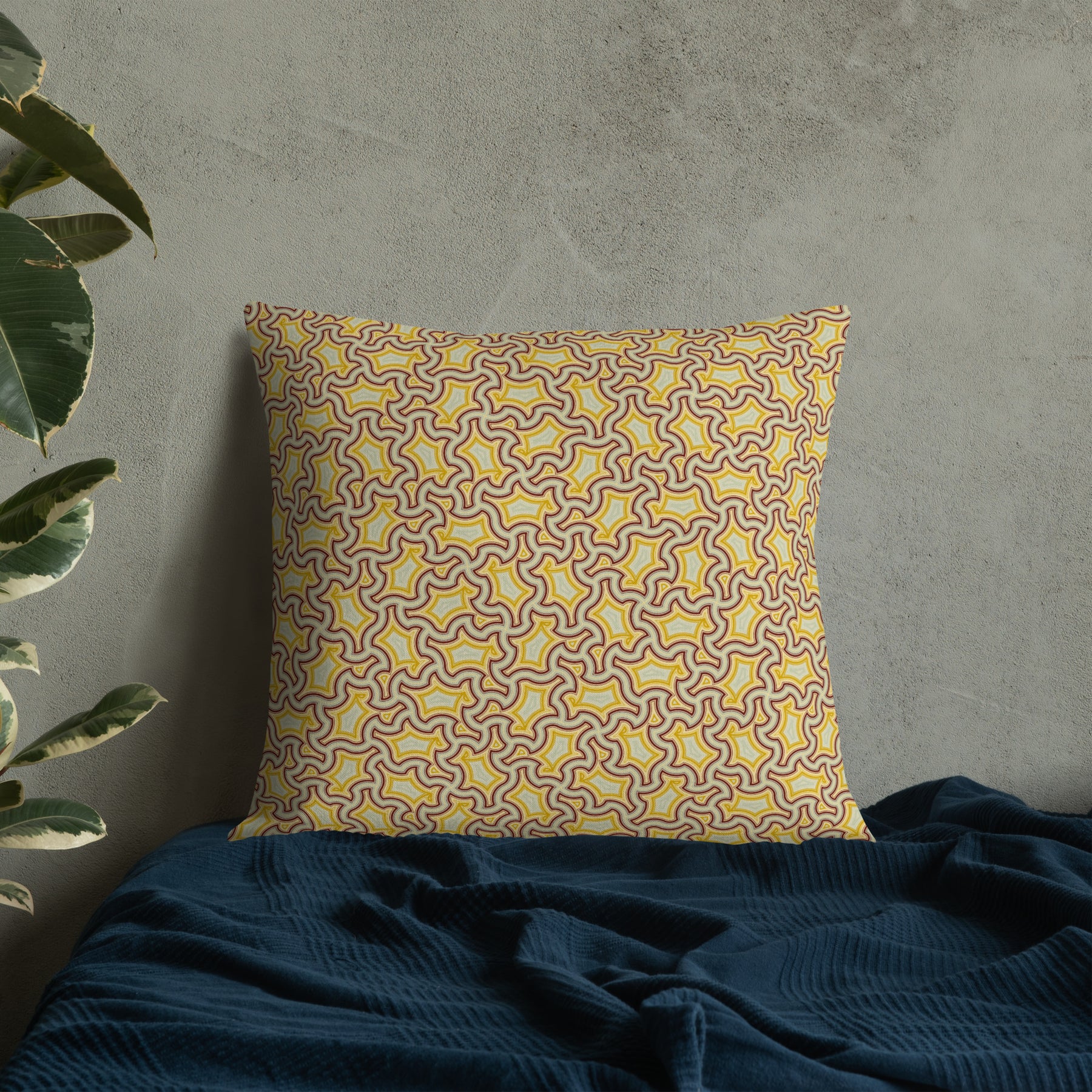 Pillow Geometric Pattern – Lemon Lime - symbolika