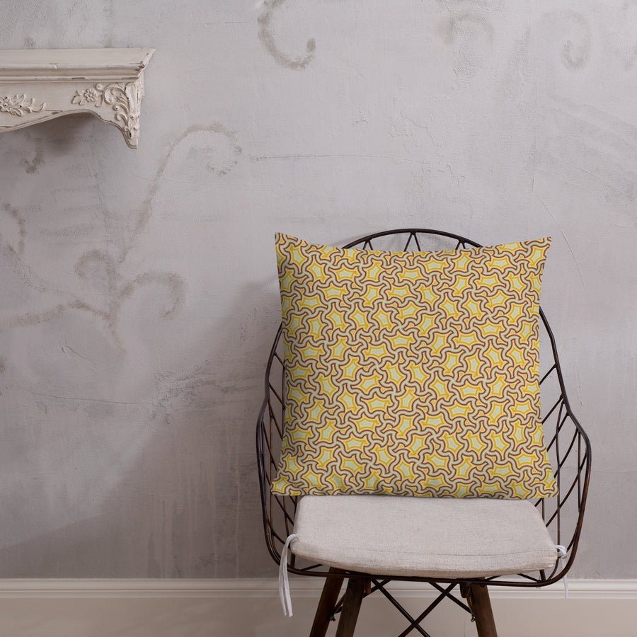 Pillow Geometric Pattern – Lemon Lime - symbolika