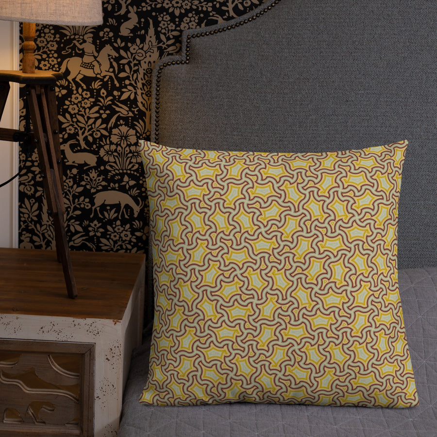 Pillow Geometric Pattern – Lemon Lime - symbolika