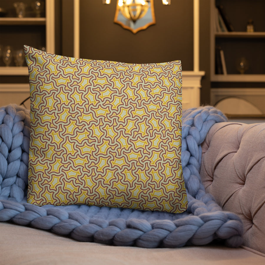Pillow Geometric Pattern – Lemon Lime - symbolika