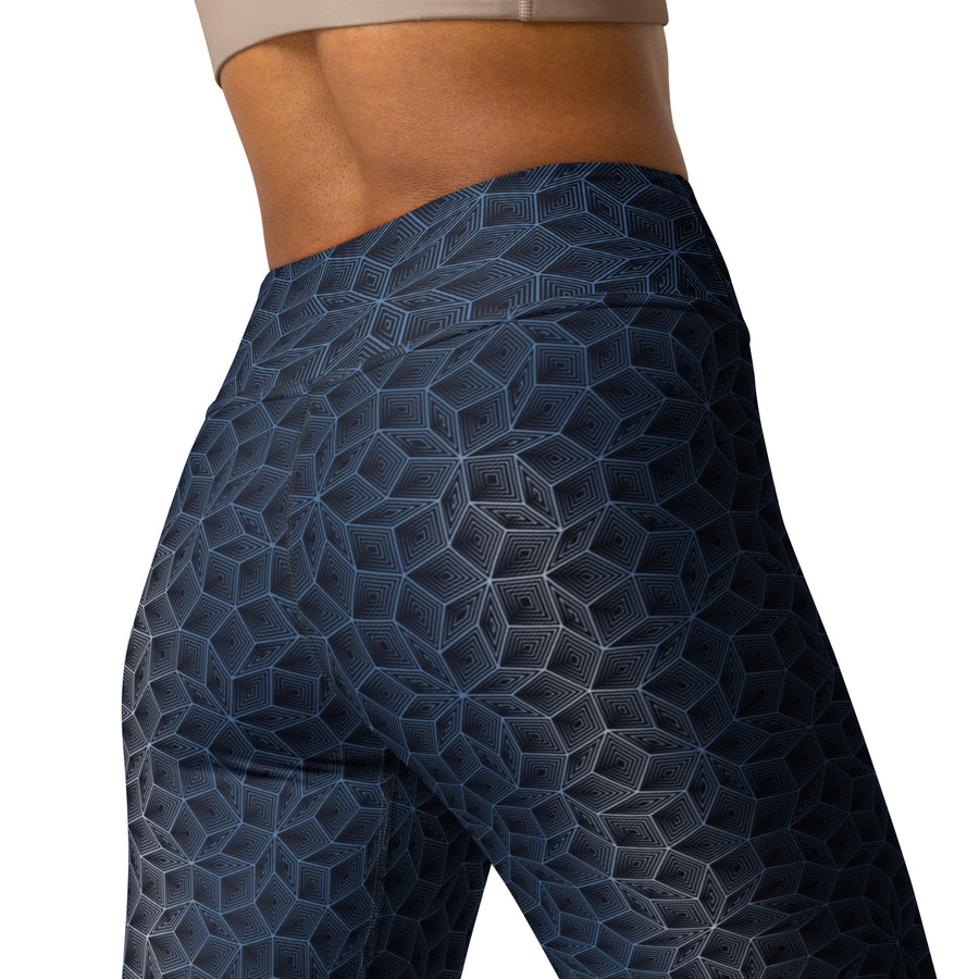 Moonlight Penrose Tessellation Yoga Leggings - symbolika