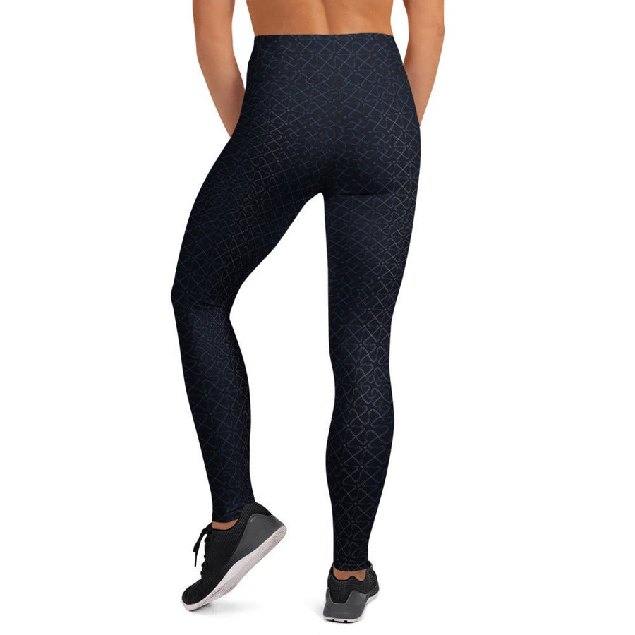 Moonlight Progressive Crosses Yoga Leggings - Building Sequence - symbolika