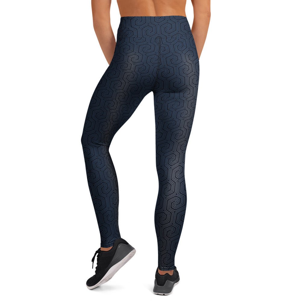Morcels Dense Tessellation Yoga Leggings - Modular Geometry - symbolika