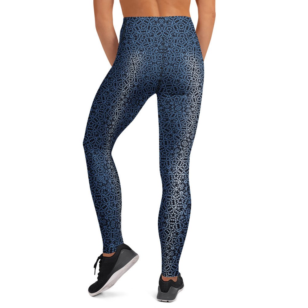 Penta Geometric Yoga Leggings - Sacred Pentagon Pattern - symbolika