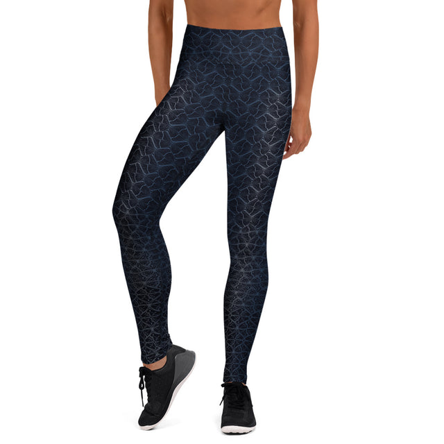 Moonlight Shipibo Butterfly Yoga Leggings - Pattern Transition