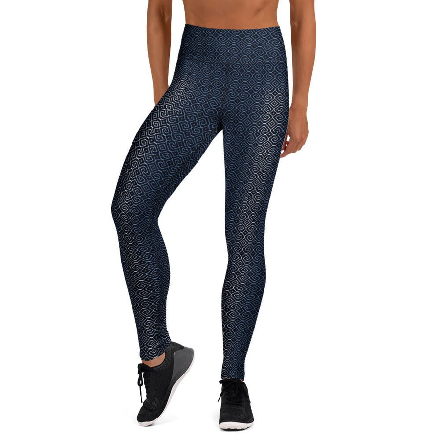 Shipibo Conibo Yoga Leggings - Sacred Geometry Activewear - symbolika