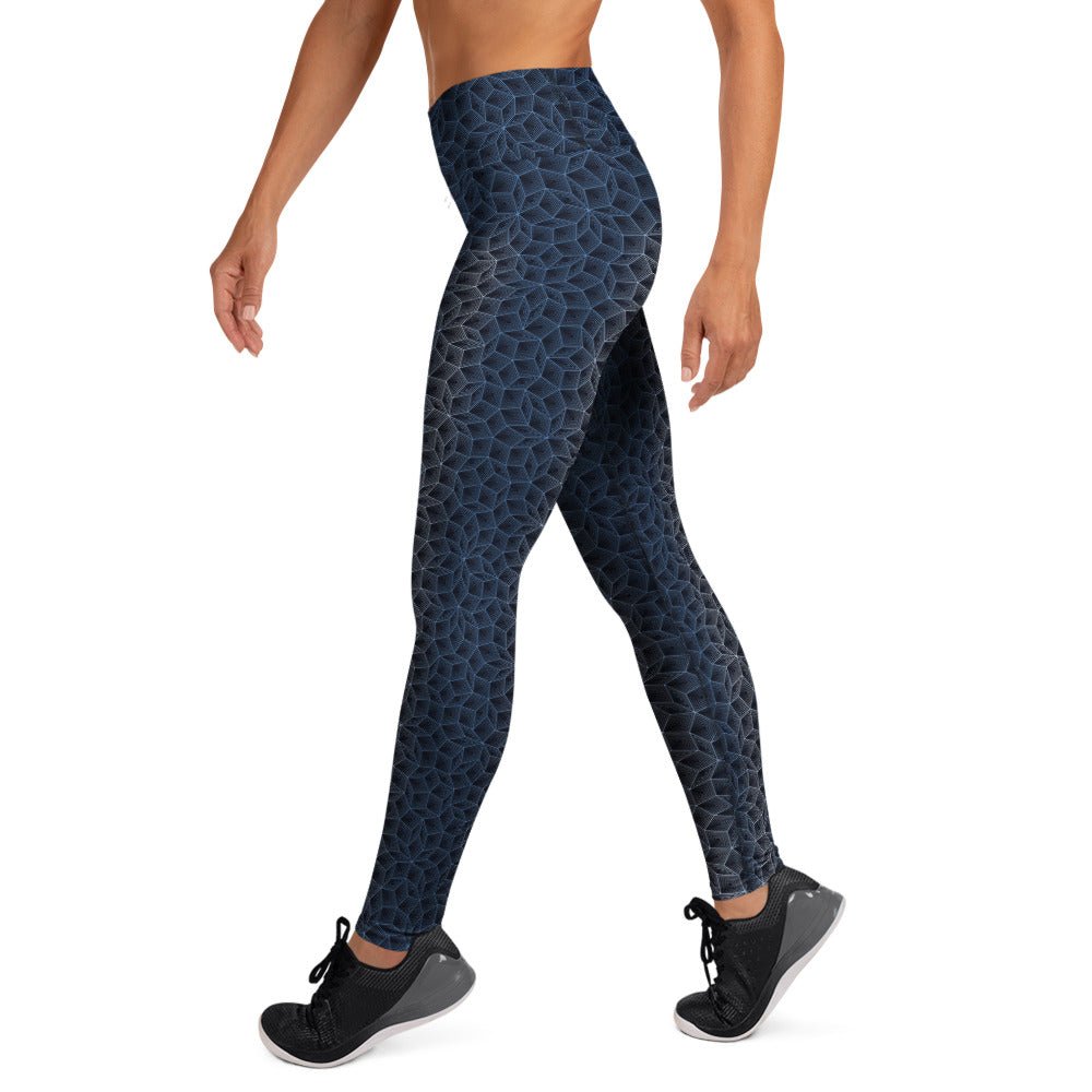 Moonlight Penrose Tessellation Yoga Leggings - symbolika