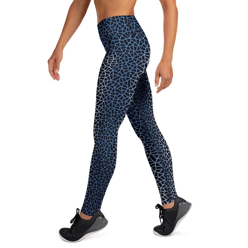Paved Geometric Yoga Leggings - Four - Way Stretch Activewear - symbolika