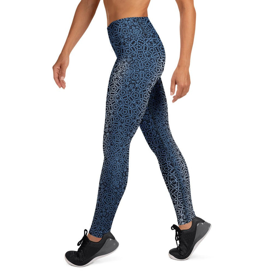 Penta Geometric Yoga Leggings - Sacred Pentagon Pattern - symbolika