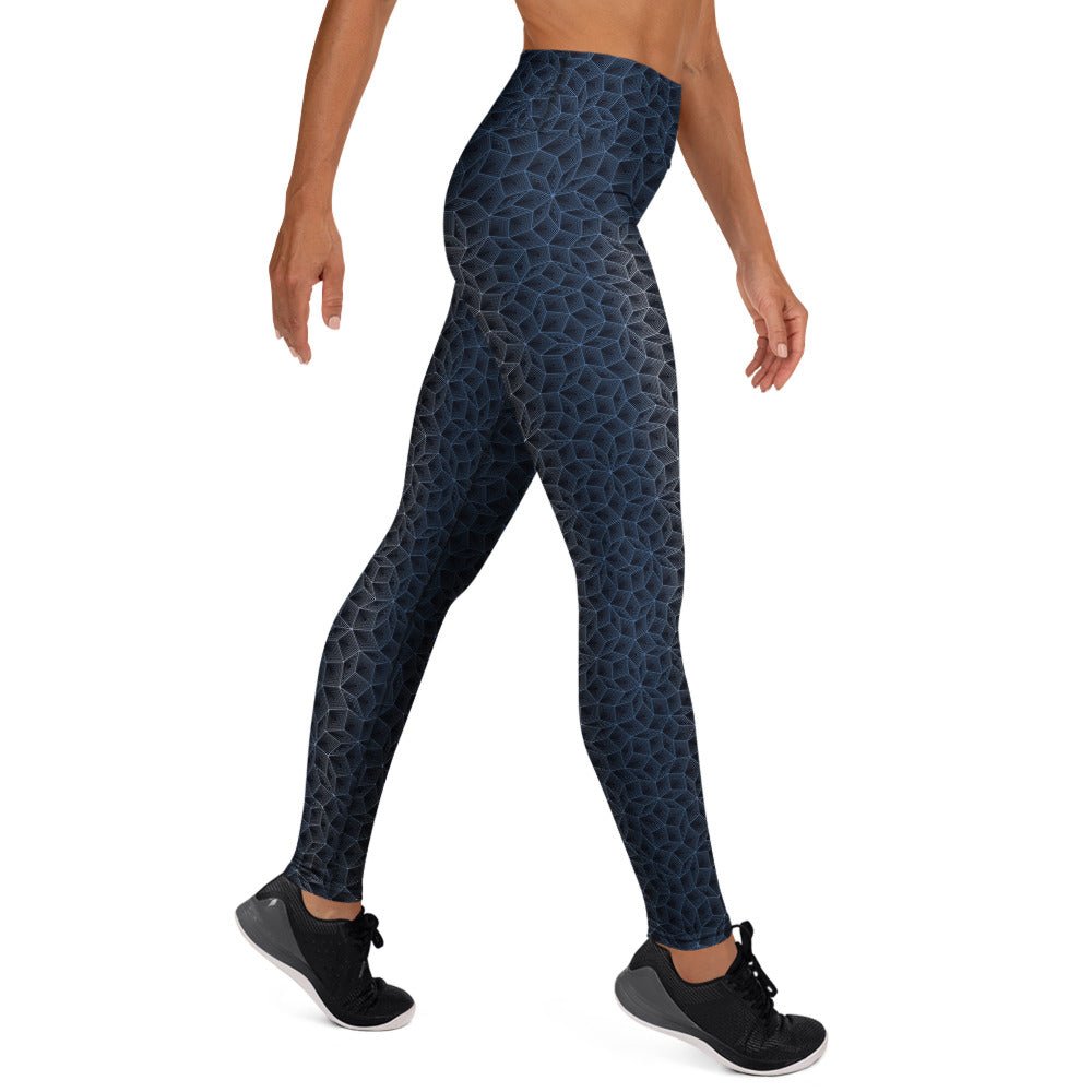 Moonlight Penrose Tessellation Yoga Leggings - symbolika